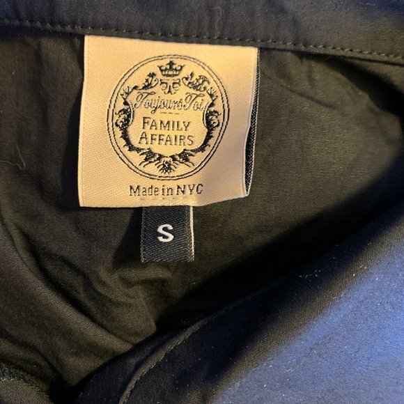 Family Affairs Midnight Voyage Peter Pan Collar Dress in Black Size Small NWOT - Picture 8 of 11